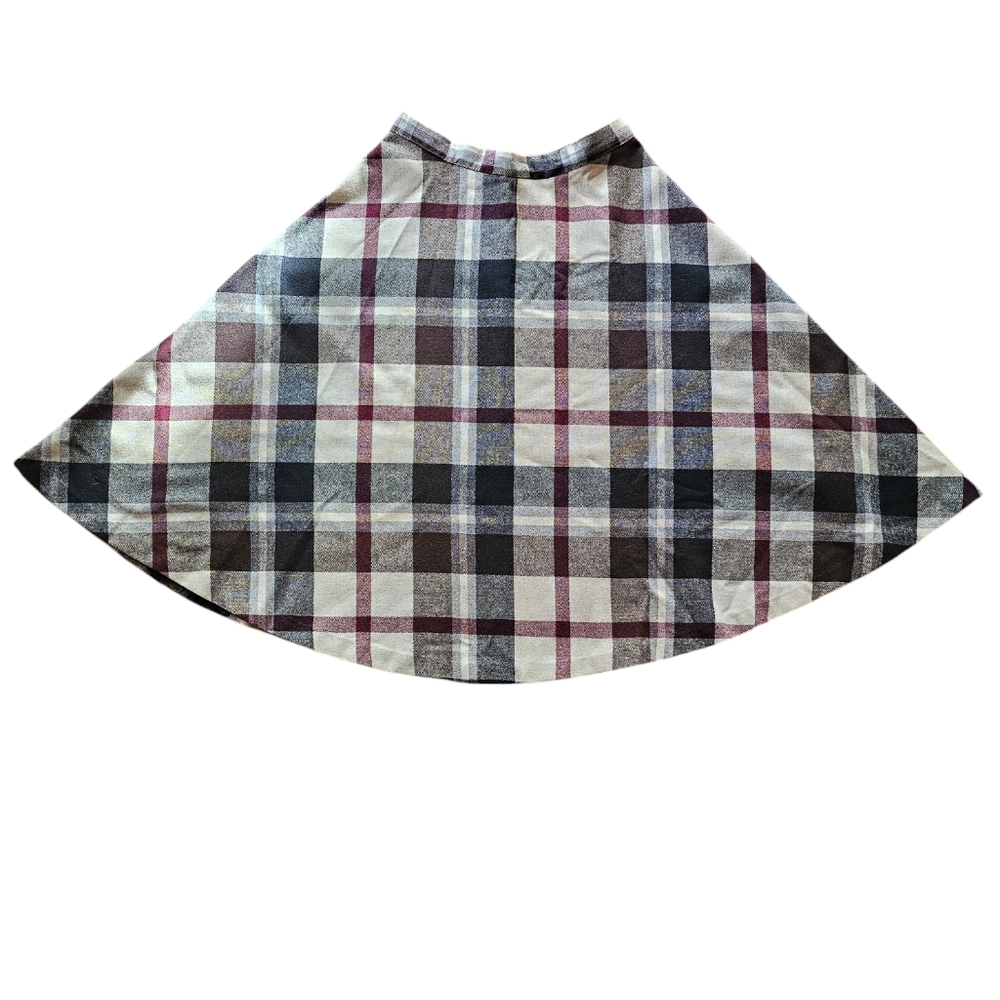 Vintage Wool Blend Sears Plaid Modest Skirt, Fits like Medium, Size 14 P, a-line